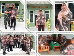 Danramil 05/Bukit Batu Sambut Akrab KB-FKPPI Rayon 06/PWK Sabak Auh