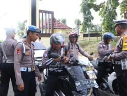 Polres Kuansing Laksanakan Gaktiplin Pengecekan Kelengkapan Ranmor Personel dalam Rangka Ops Zebra Lancang Kuning 2025