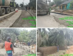 Diduga Tidak Sesuai SOP, Pembangunan Jalan Rigid di Bongkal Malang Inhu Disorot Warga