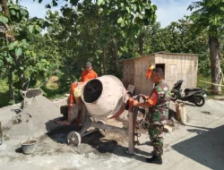 Babinsa Nogosari Pantau Pembangunan Jembatan Baru Penghubung Dua Kecamatan, Dorong Akselerasi Ekonomi Warga