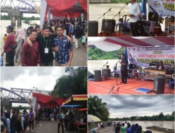 Bupati Kampar Resmi Buka Pacu Sampan Mini di Sungai Kampar Kampung Gadang Bangkinang.