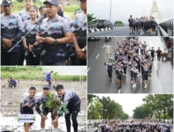 Kapolda Riau Deklarasikan Green Policing Runners, Tanam 100 Pohon Tepi Sungai