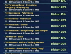DISKON TARIF TOL PERIODE NATAL DAN TAHUN BARU (NATARU) 2025/2026
