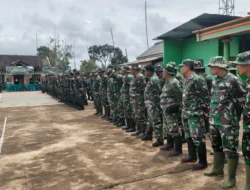 Pastikan Kesiapan Anggota Satgas TMMD, Pasiter Pimpin Apel Pengecekan