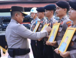 Polres Indragiri Hilir Gelar Upacara PTDH, Tujuh Personel Resmi Diberhentikan