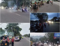 Gerak Cepat Usai Subuh, Tim Gabungan Sisir Jantung Kota Bangkinang Cegah Kenakalan Remaja.