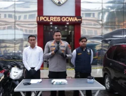 Kapolres Gowa Pimpin Konferensi Pers, 7 Pelaku Sindikat Curanmor Lintas Kabupaten Diamankan