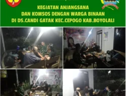 Babinsa Candi Gatak Intensifkan Komsos, Pererat Hubungan dan Jaga Kondusivitas Wilayah
