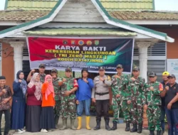 Kodim 0314/Inhil Gelar Karya Bhakti TNI Zero Waste, Bersihkan Lingkungan Kantor Lurah Tembilahan Hulu