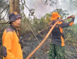 Inhil Siaga Darurat Karhutla, Kalaksa R. Irliansah Perintahkan Tim TRC Pantang Pulang Sebelum Api di Tempuling Padam