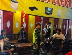 Patroli Malam Koramil Andong Sasar Nongkrong Remaja di Pasar Lama Kacangan, Cegah Gangguan Kamtibmas