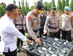 Kapolda Sulsel Pimpin Langsung Apel Dan Pengecekan Senpi Serentak Untuk Semua Jajaran, Sekaligus Penyambutan  Personel Satuan Brimob. 