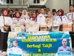 DPC LPM Kecamatan Medan Helvetia Berbagi Takjil dan Gelar Buka Puasa Bersama