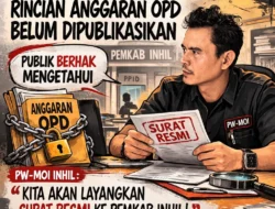 49 Hari Usai APBD Disahkan, Rincian Anggaran OPD di Inhil Belum Dipublikasikan, PW-MOI Akan Surati Pemkab