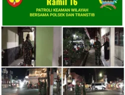 Babinsa Karanggede Turun Malam Hari, Patroli Wilayah dan Lalu Lintas Demi Keamanan Warga