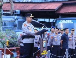 Kapolres Inhil AKBP Farouk Oktora S.H, S.I.K, Pimpin Apel Pengamanan Pawai Malam Takbir Idul Fitri 1447 H di Inhil, Libatkan 258 Personel Gabungan