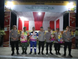 Pantau Arus Balik Idul Fitri, Kapolres Pidie Dampingi Kapolda Aceh Kunjungi Pos Pantau di Pintu Tol Padang Tiji