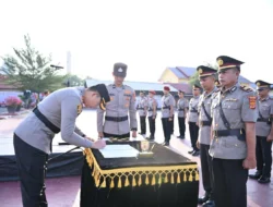 Kapolres Pidie Pimpin Upacara Sertijab Wakapolres, Kasat, Kasi dan Kapolsek Jajaran