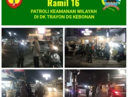 Patroli Malam Koramil 16/Karanggede, Sinergi TNI–Polri Jaga Keamanan Wilayah