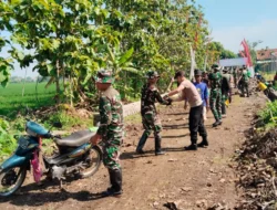 Danramil Pimpin Estafet Batu percepat Kerja. 