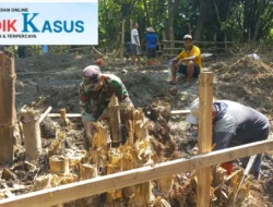 Hadapi Akar Bambu yang Kuat, Penggalian Abutmen Jembatan Garuda Cerme Tetap Melaju Berkat Gotong Royong