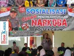 Polsek Gaung Gelar Sosialisasi Bahaya Narkoba dalam Operasi Antik di Desa Simpang Gaung