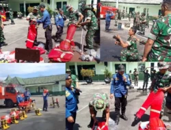 Anggota Kodim 0724/Boyolali Ikuti Pelatihan Penanggulangan Kebakaran dari BPBD