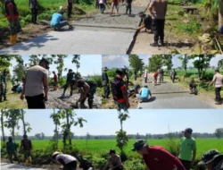 Sinergi TNI, Polri, Pemda dan Warga Percepat TMMD Reguler ke-128 Kodim 0725/Sragen di Desa Puro Kecamatan Karangmalang. 