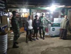 Patroli Malam Koramil Karangtengah Perkuat Rasa Aman Warga