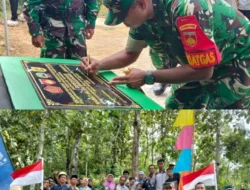 Resmikan Jalan Hasil TMMD Di Desa Hargantoro, Ini Harapan Dandim Wonogiri