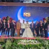 Resepsi Pernikahan Rizki & Shinta Berlangsung Meriah di TMII Jakarta