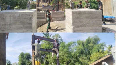 Progres Tiga Jembatan Perintis di Pidie dan Pidie Jaya Capai Tahap Krusial, Perakitan Tiang Utama Sling Mulai Dikerjakan