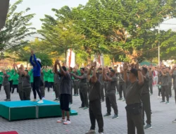 Pererat Silaturahmi, Dandim Olahraga Bersama Keluarga Besar Kodim Wonogiri